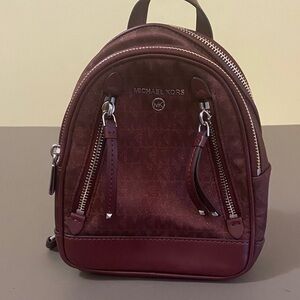 Michael Kors Wine Red Mini Backpack